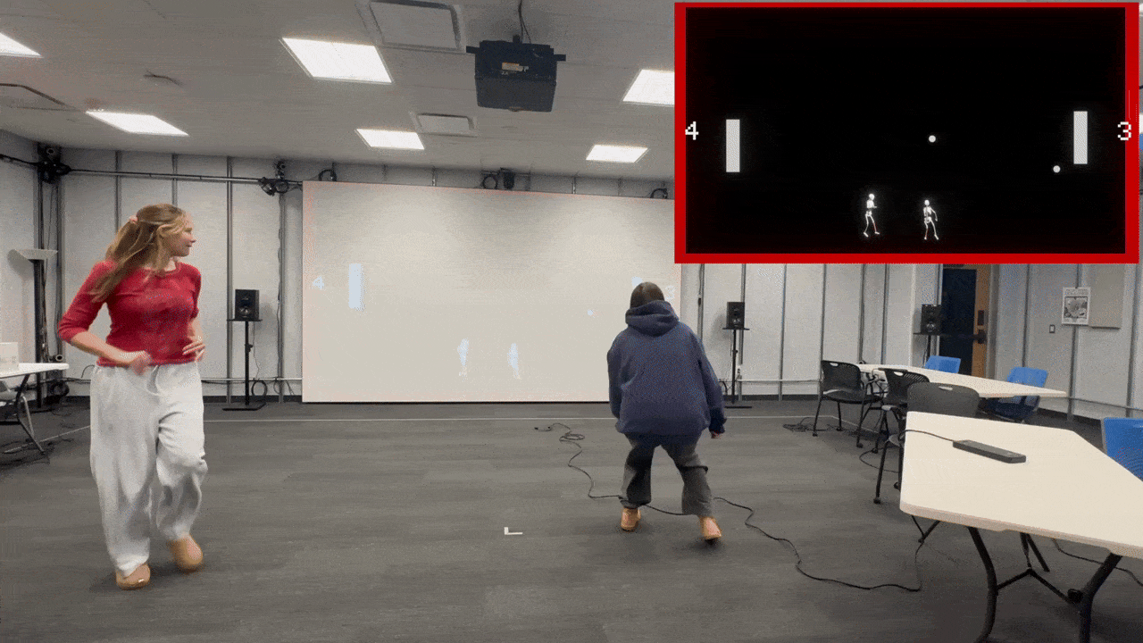 Head tracking in Pong demo