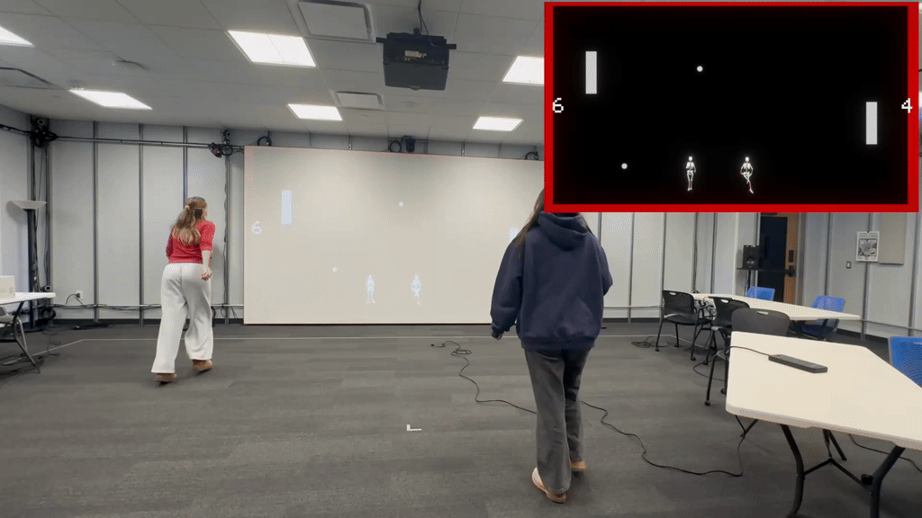 Two-player Pong in action