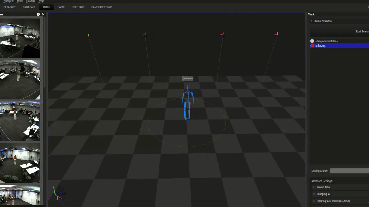 Captury software processing