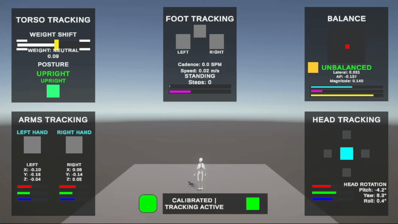 Unity receiving skeleton data
