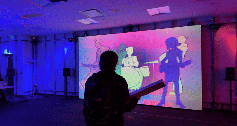 Jake playing keytar