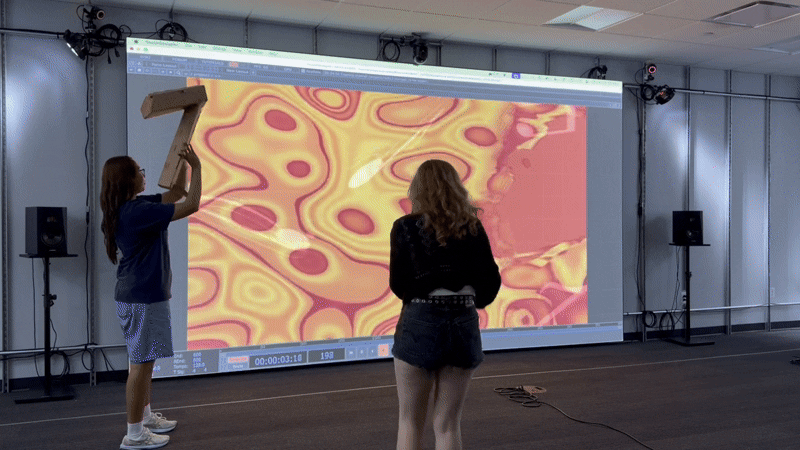 Jovanna working on visuals