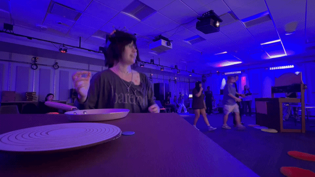 Close-up of stove UI with dial