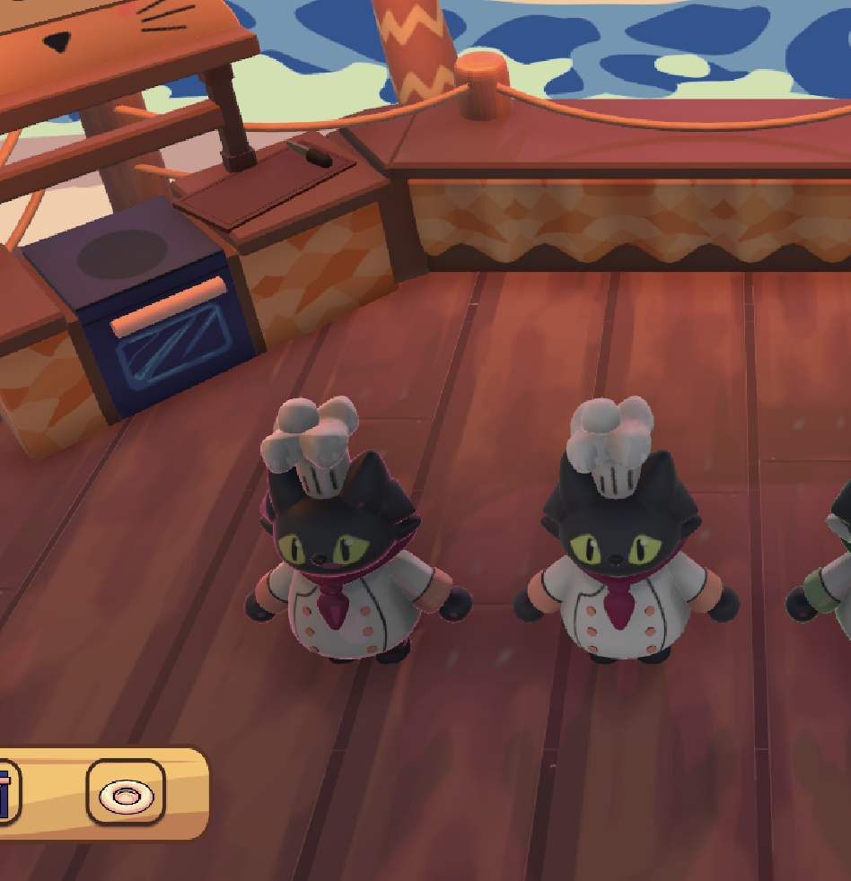 Before and after toon shader.