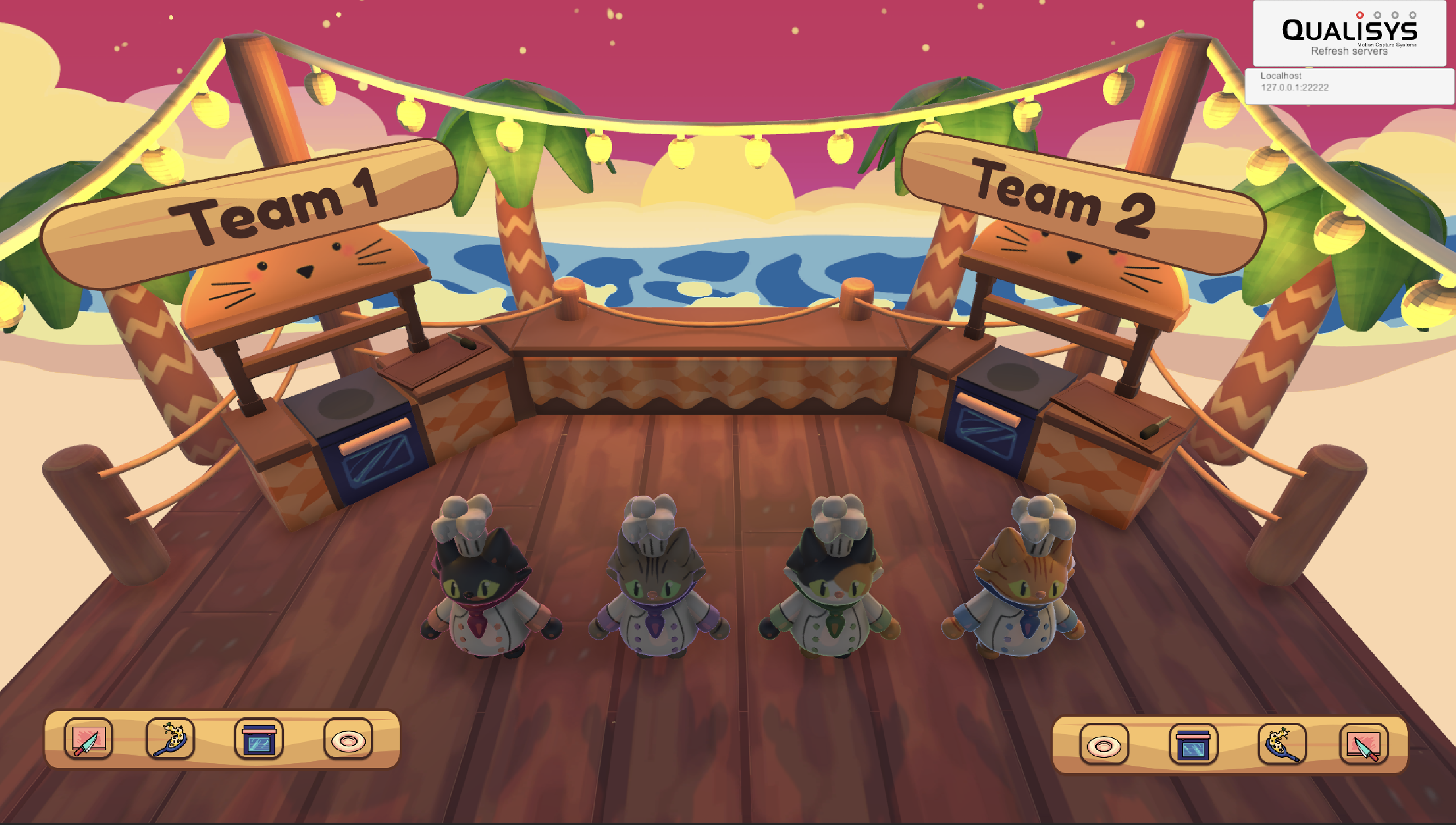 Toon shader applied to game characters showing cel-shaded rendering